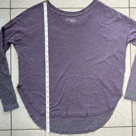 NWOT Chaser Tri-Blend Scoop Neck Burnout Rounded Hi-Low Hem Long Sleeve Tee XS - Picture 13 of 14